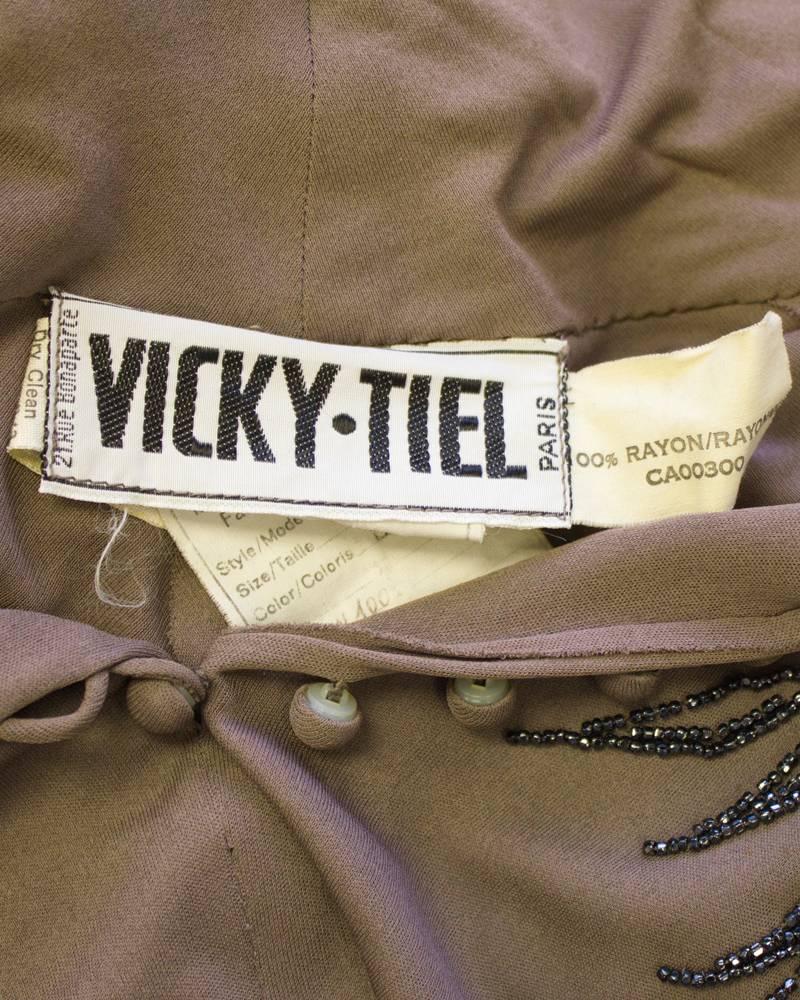Vicky Tiel - Robe à capuche avec capuche, début des années 1980 en vente 1