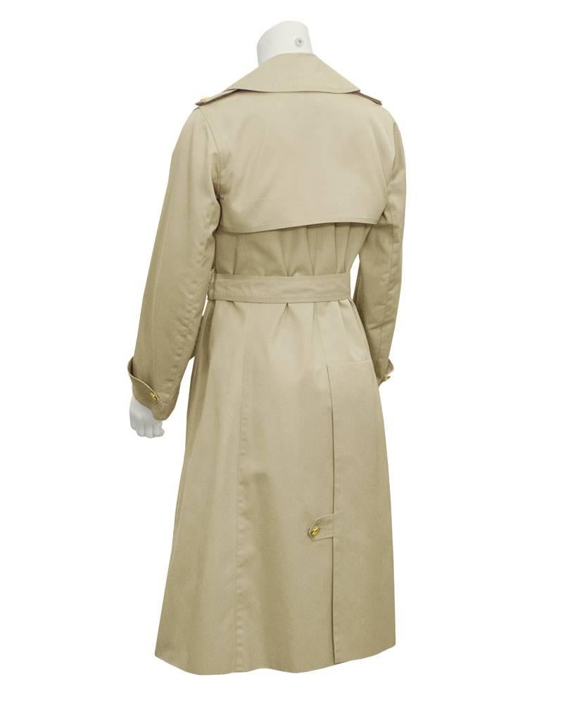 1970's Celine Sport Beige Trenchcoat im Zustand „Hervorragend“ in Toronto, Ontario