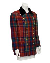 1980's Ralph Lauren Red Tartan Blazer