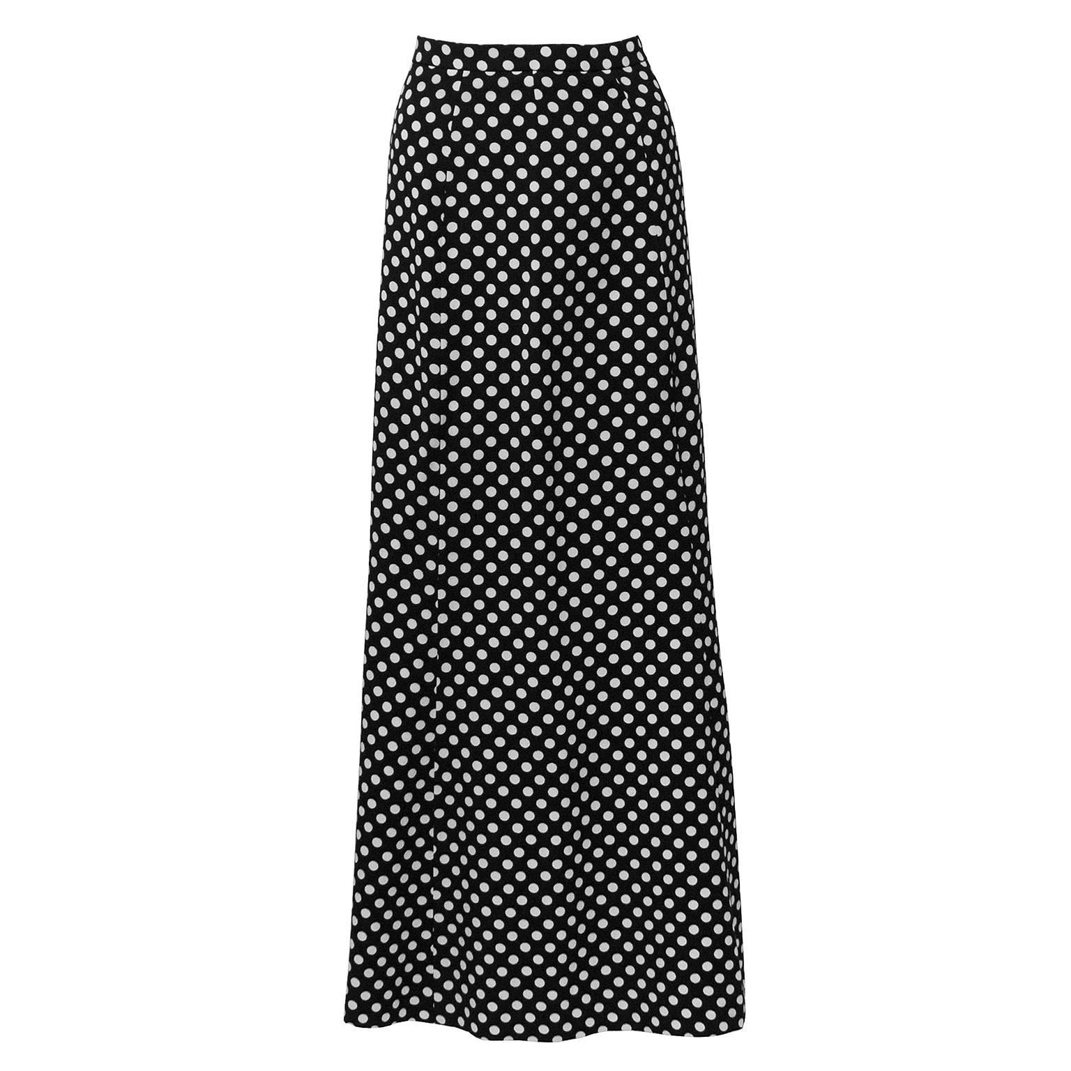 1970's Yves Saint Laurent YSL Polka Dot Skirt Set  1