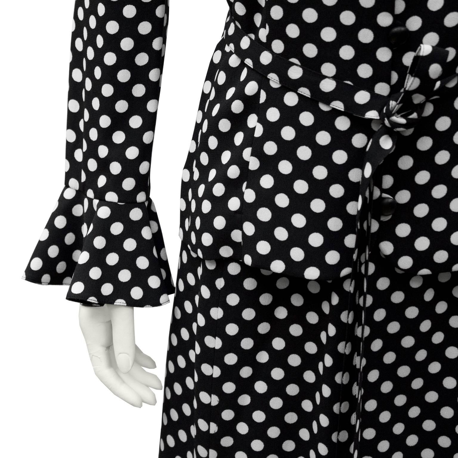 1970's Yves Saint Laurent YSL Polka Dot Skirt Set  In Excellent Condition In Toronto, Ontario