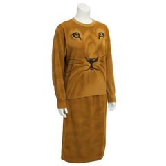 1980's Krizia Lion Knit Set