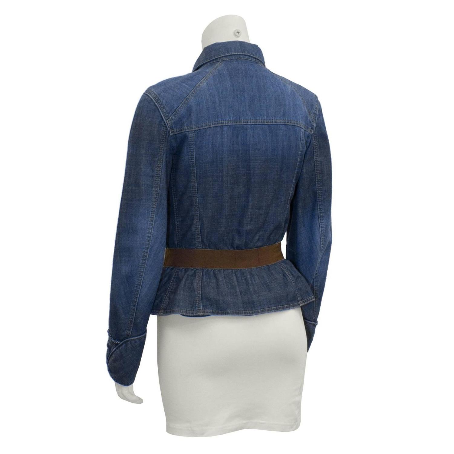 2000's Alexander Mcqueen Denim Jacket For Sale at 1stdibs
