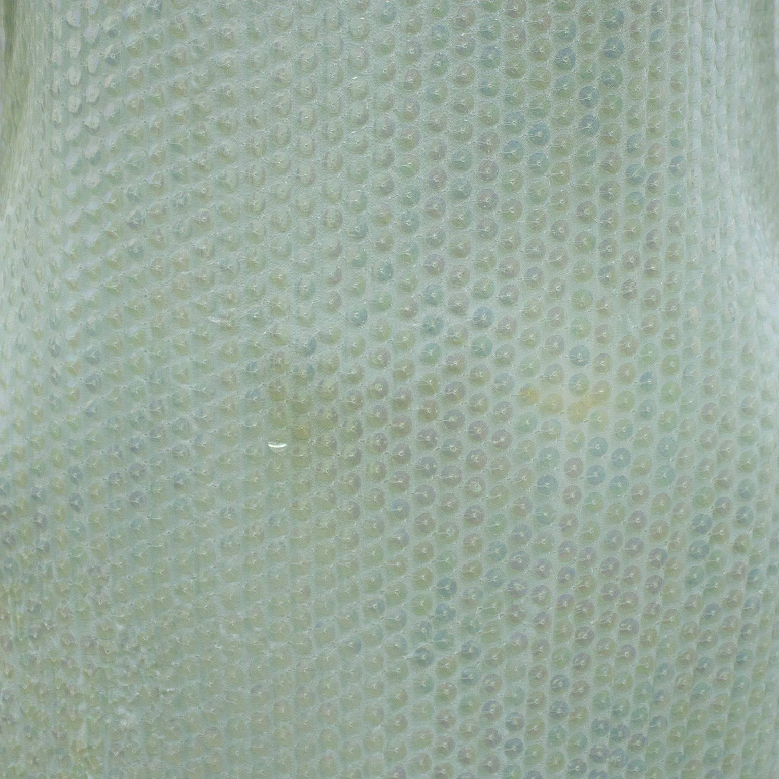 1970's Halston Mint Green Sequin Gown & Bolero  In Good Condition In Toronto, Ontario