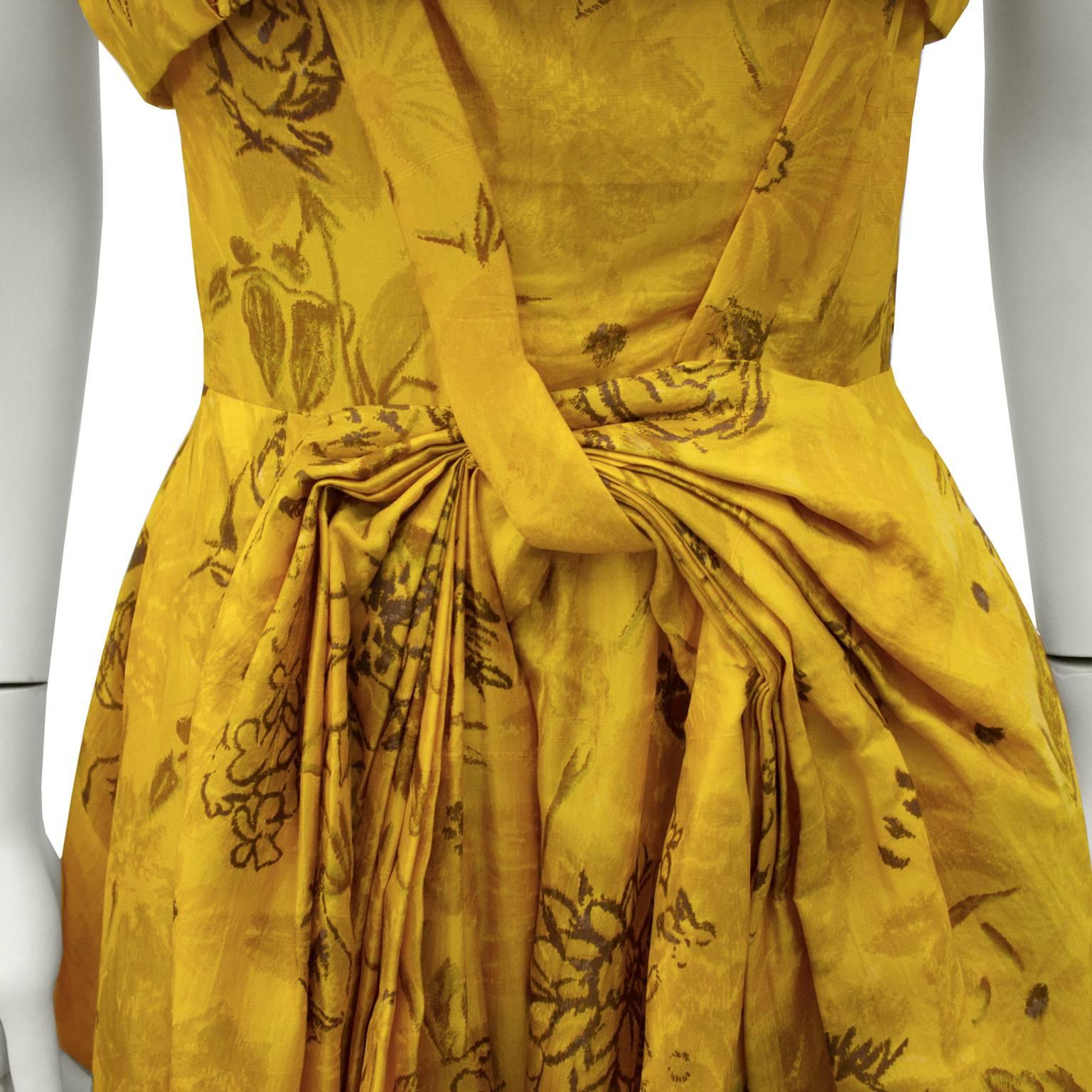 1950's Suzy Perette Marigold Dress In Excellent Condition In Toronto, Ontario