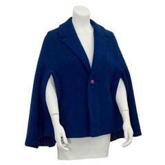 1950's Blue Wool Cape