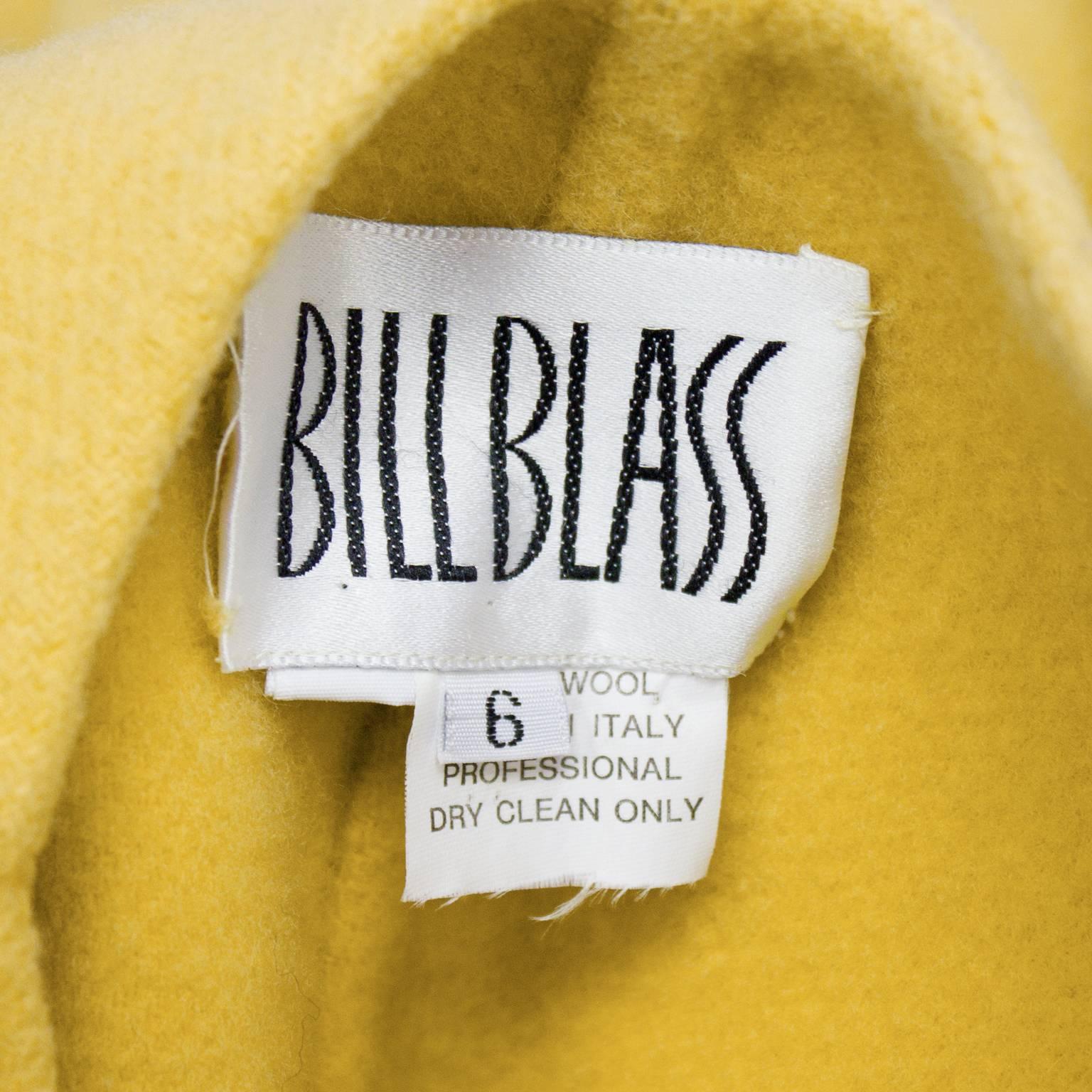 Women's 1970's Bill Blass Mustard Double Face Wool Coat