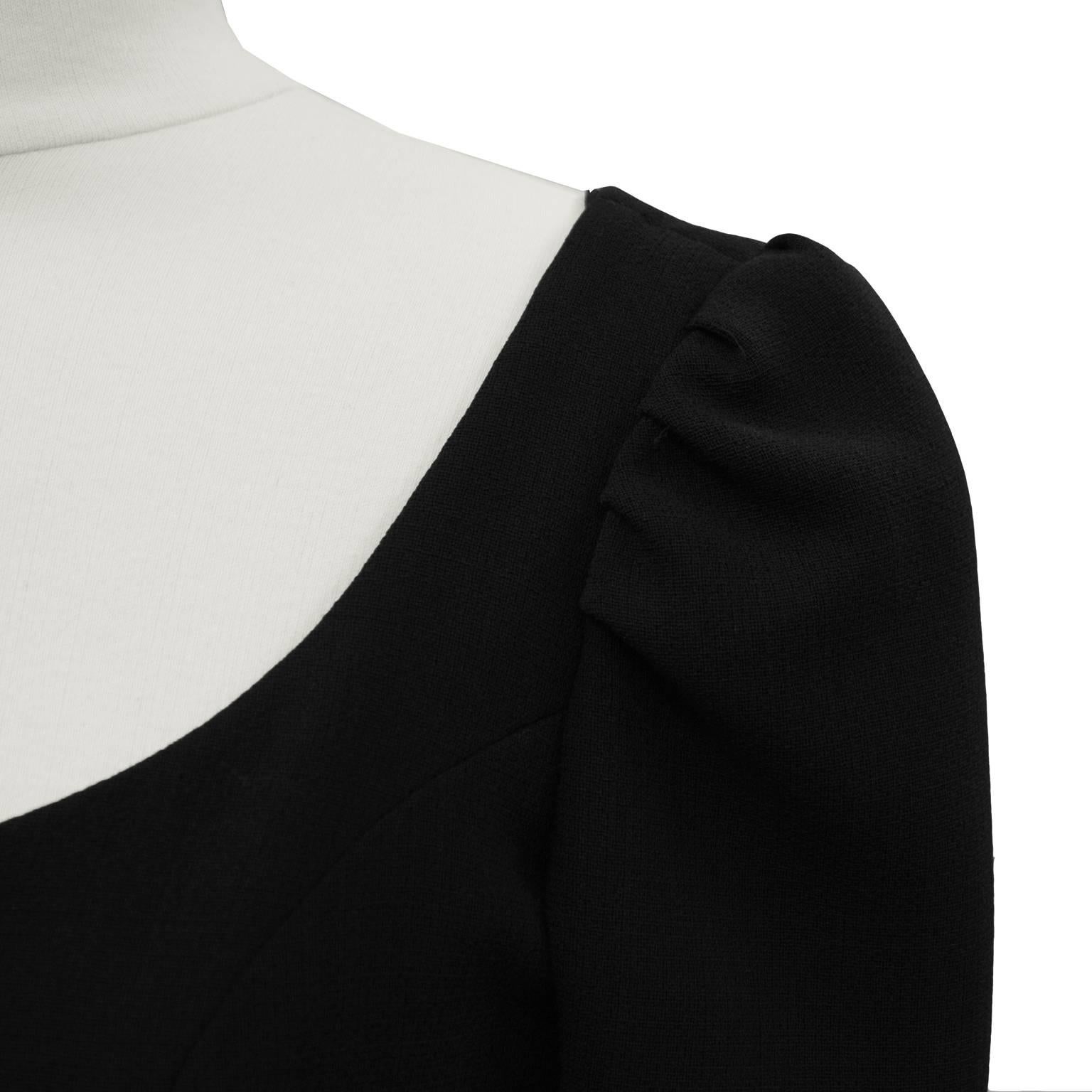 Women's 1960s Geoffrey Beene Black Empire Waist Gown  For Sale