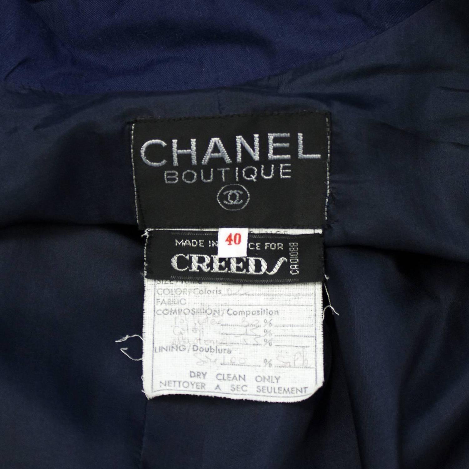 1980's Chanel Navy Trench For Sale at 1stdibs