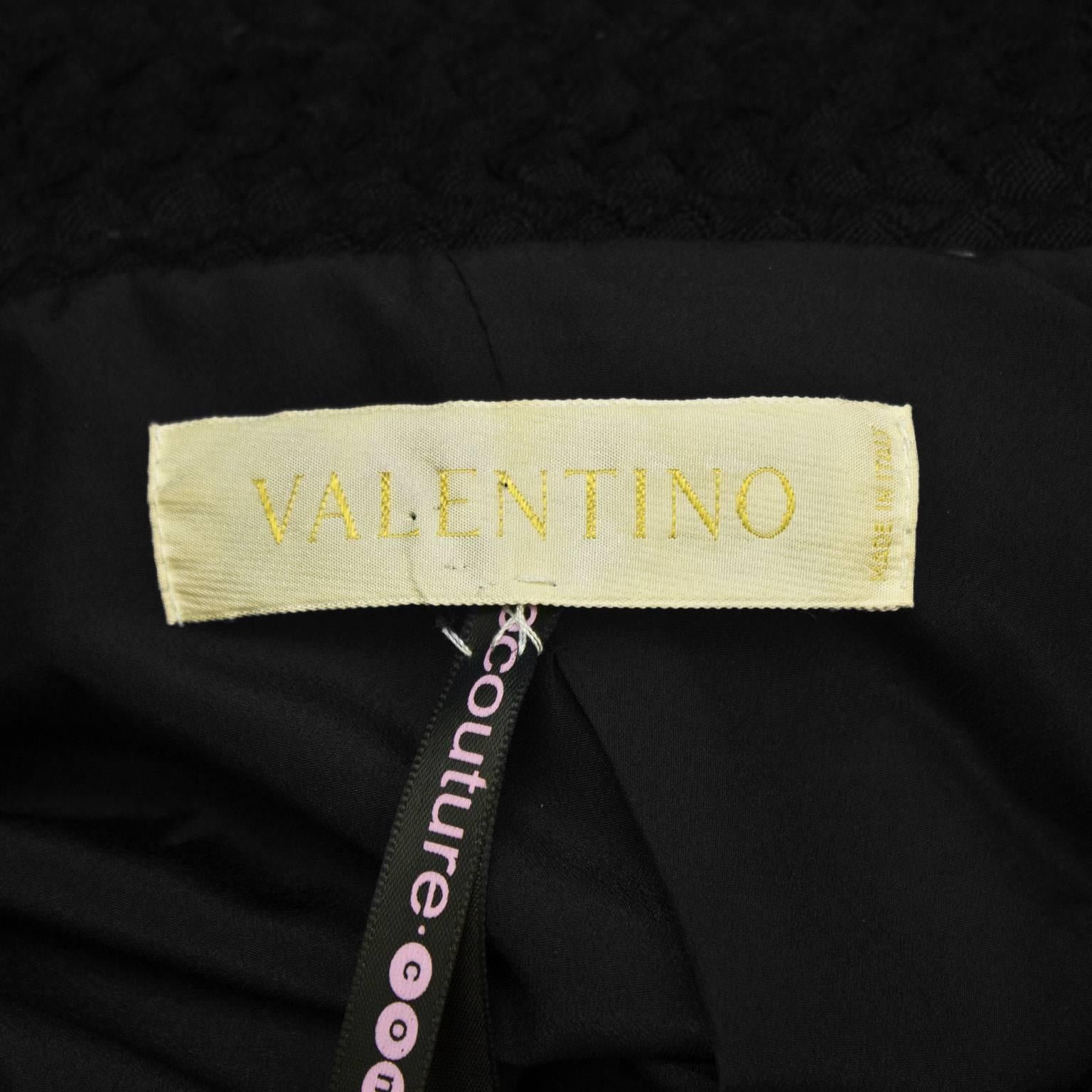 1990's Valentino Black Boucle Suit with Pins  3