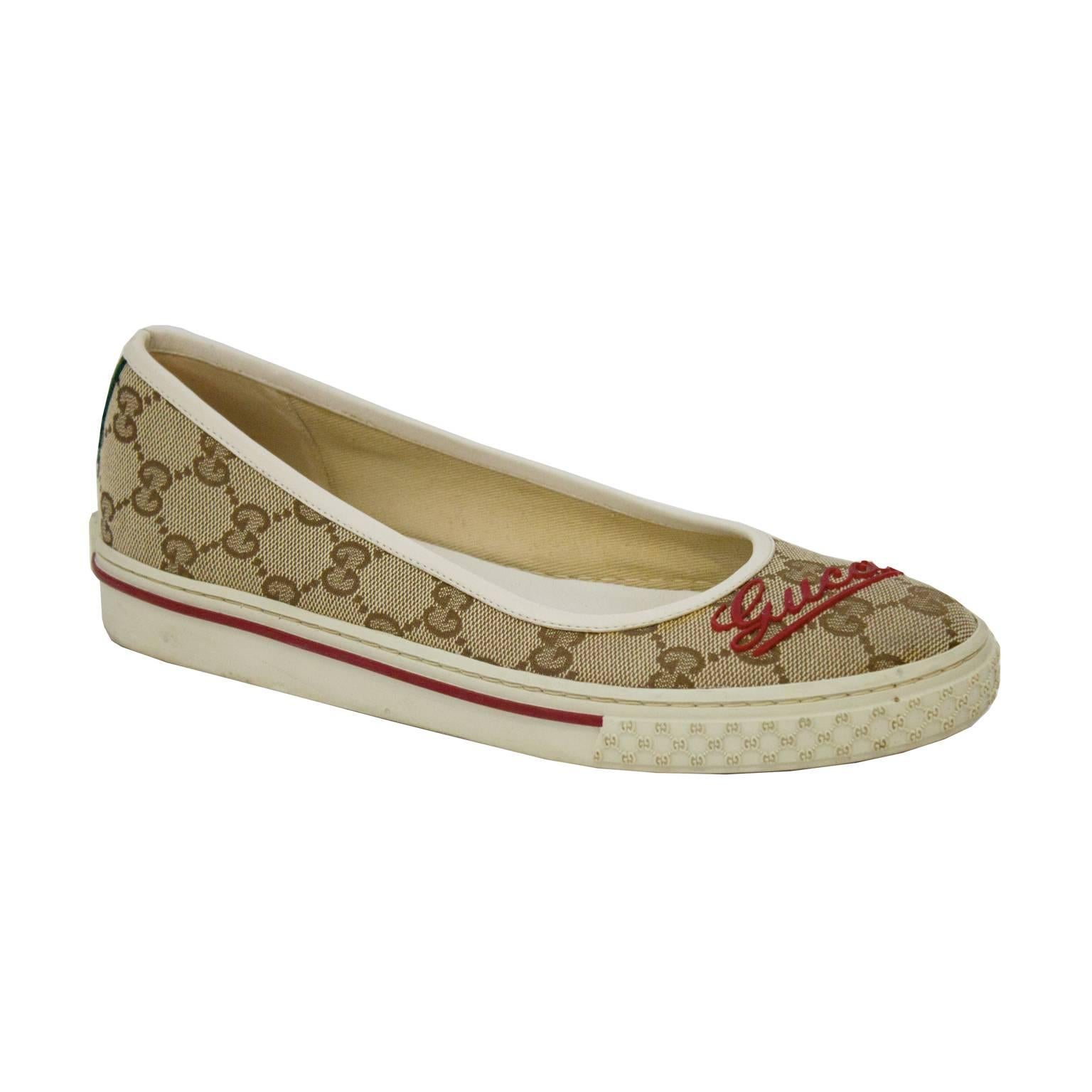 2000's Gucci Monogram Flats 