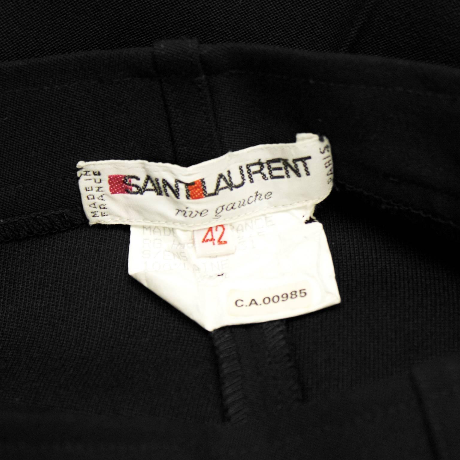 1980s Yves Saint Laurent YSL Black 'Le Smoking' Tuxedo  1