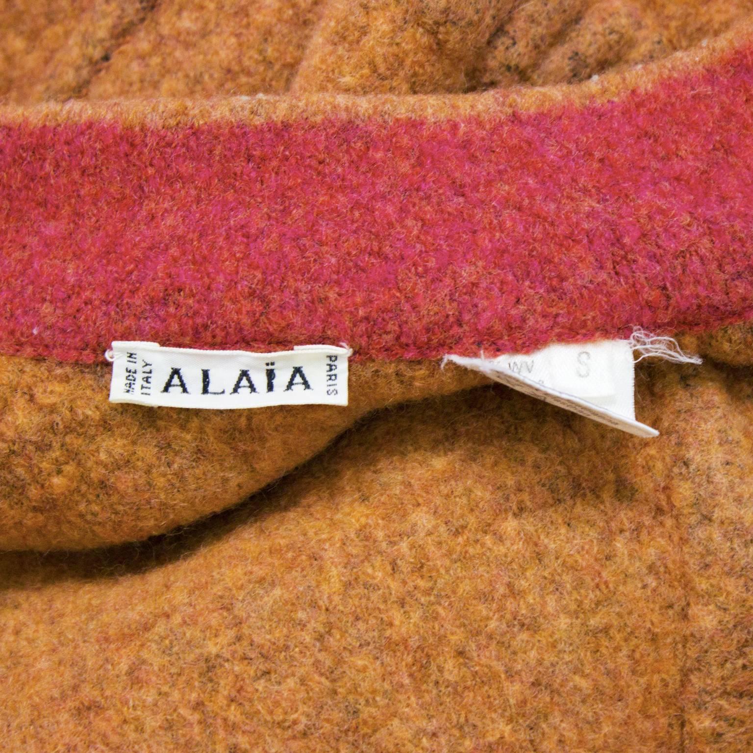 Women's 1990's Alaia Orange Boiled Wool Cardigan