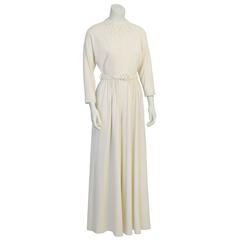 1960's Robert Rosenfeld Cream Jumpsuit with Shells