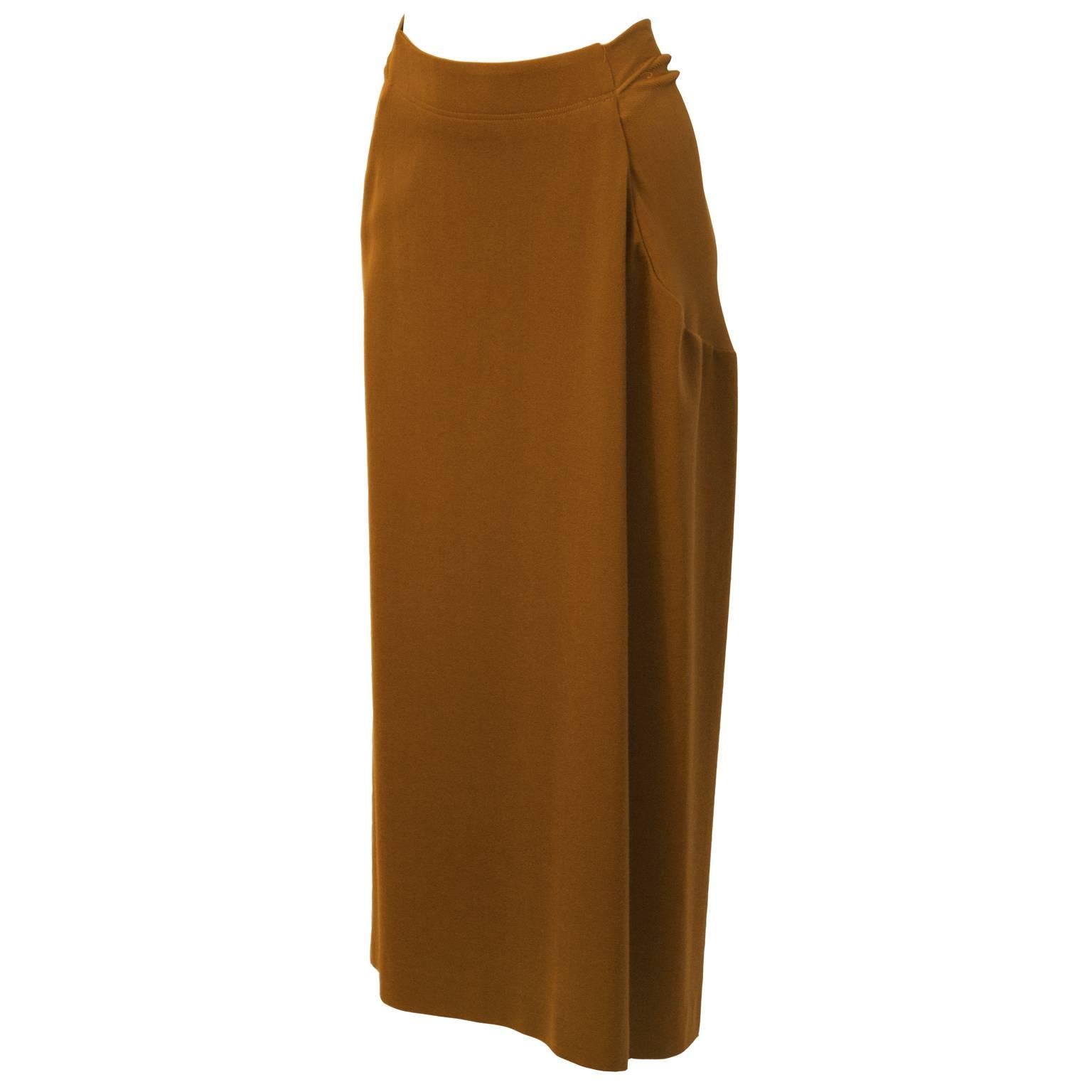 1980's Issey Miyake Brown Skirt Set In Excellent Condition In Toronto, Ontario