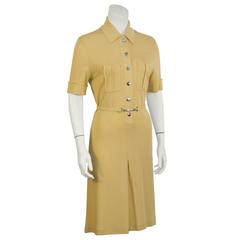 1970s Paco Rabanne Butterscotch Day Dress