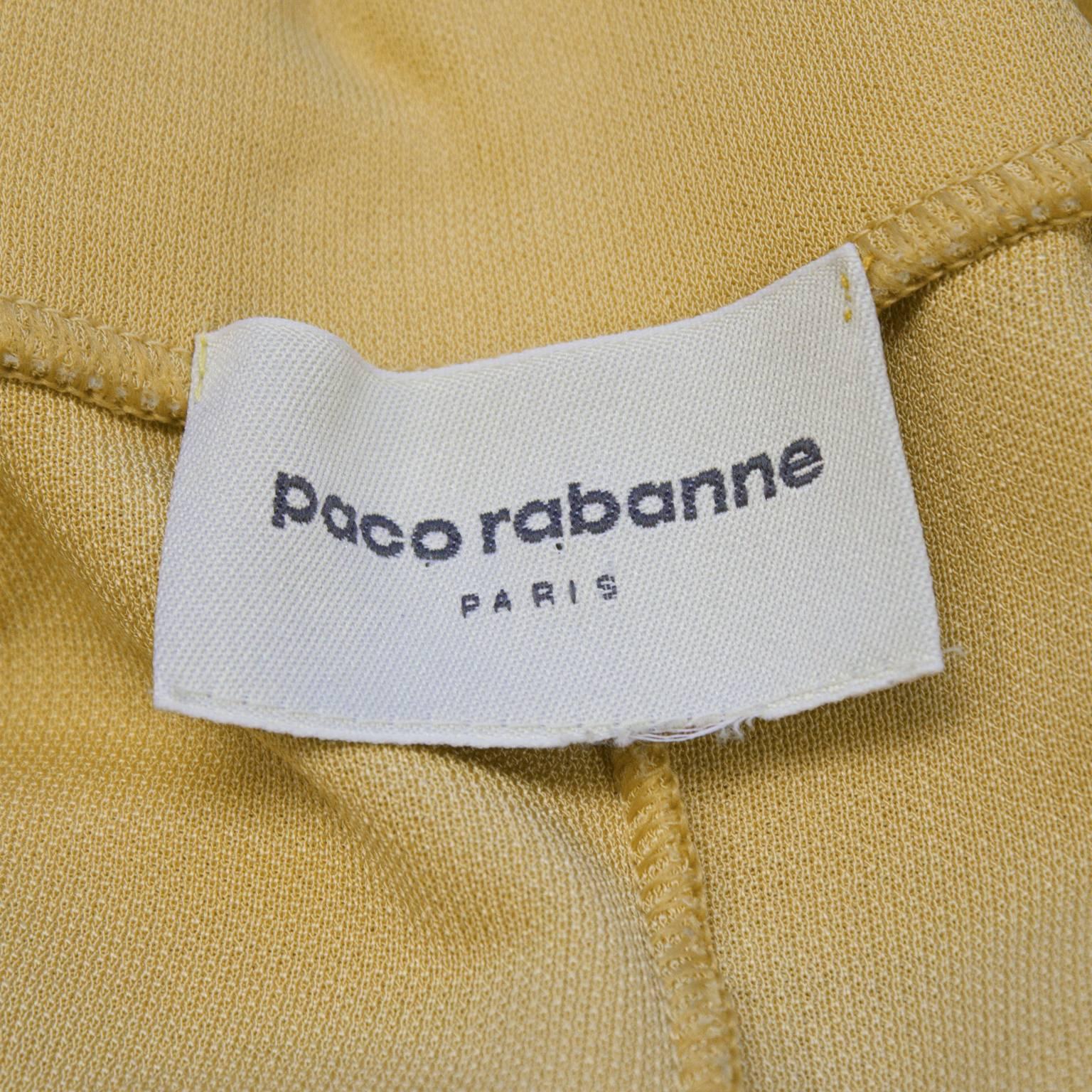 Women's 1970s Paco Rabanne Butterscotch Day Dress   For Sale