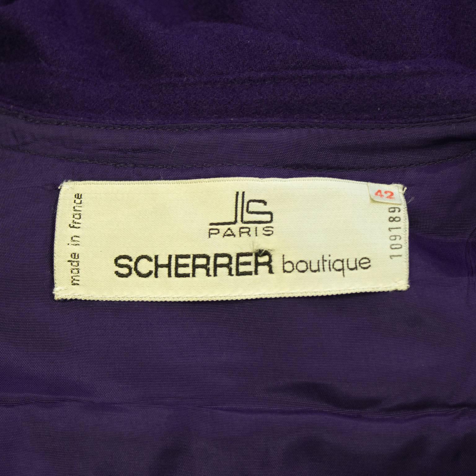 1980's Scherrer Purple Wool Cape 1