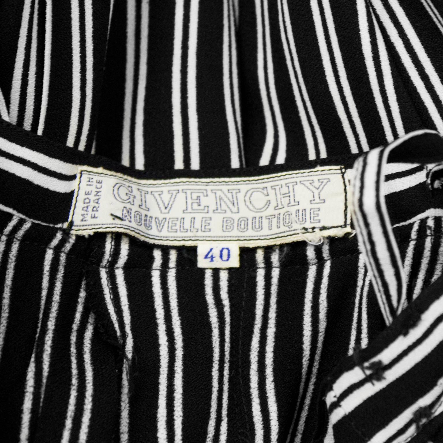 1980's Givenchy Black and White Striped Set 2