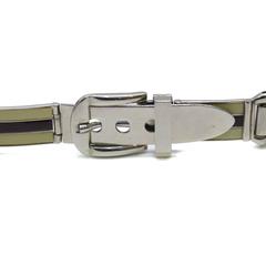 1970's Gucci Silver and Enamel  Buckle Belt