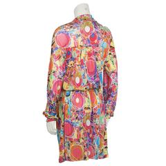 2008 Chanel Floral Jersey Day Dress