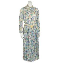 1970's Missoni Floral Ensemble with Rope Belt