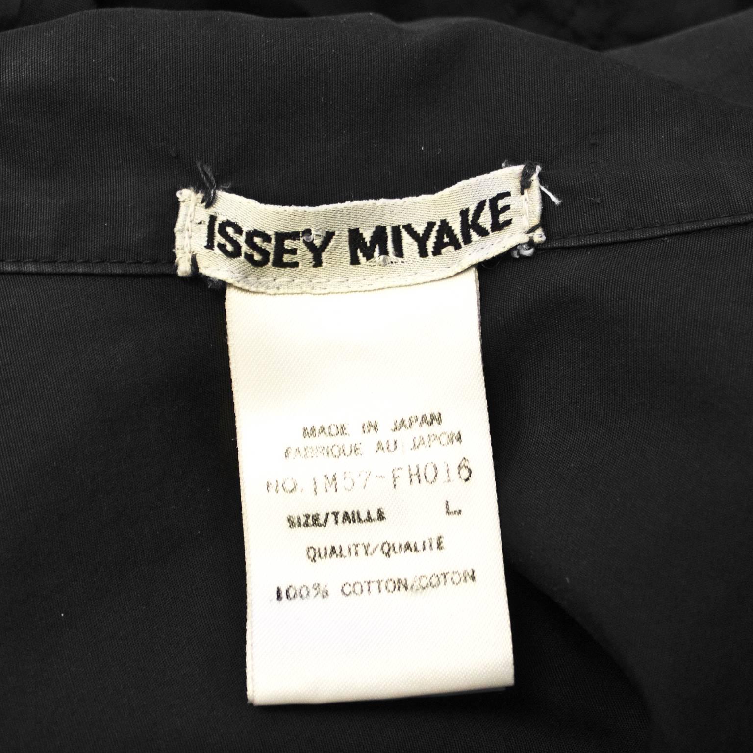 1980's Issey Miyake Black  Cotton Maxi Dress with Foldover Hem  3