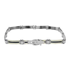 Louis Vuitton LV Pyramide Glitter 40MM Reversible Belt Silver/Black für  Damen