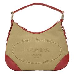 2000 Prada Hobo Bag with Red Trimming 6