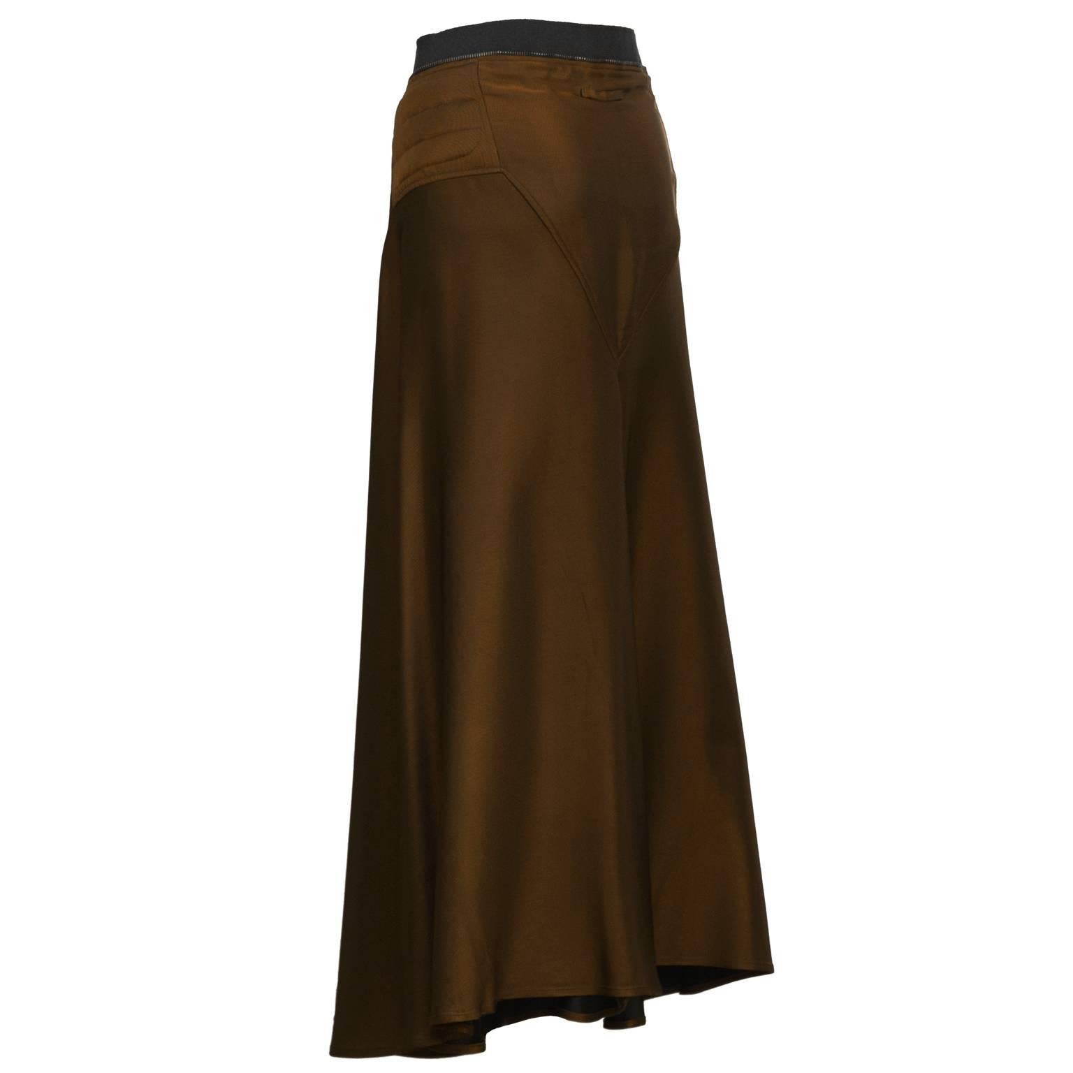 maxi brown skirt