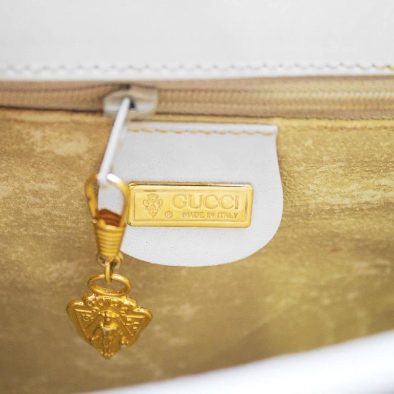 1970's Gucci White Messenger Bag at 1stDibs vintage gucci white