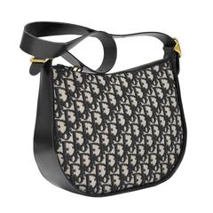 1970's Dior Black and Cream Monogram Shoulder Bag