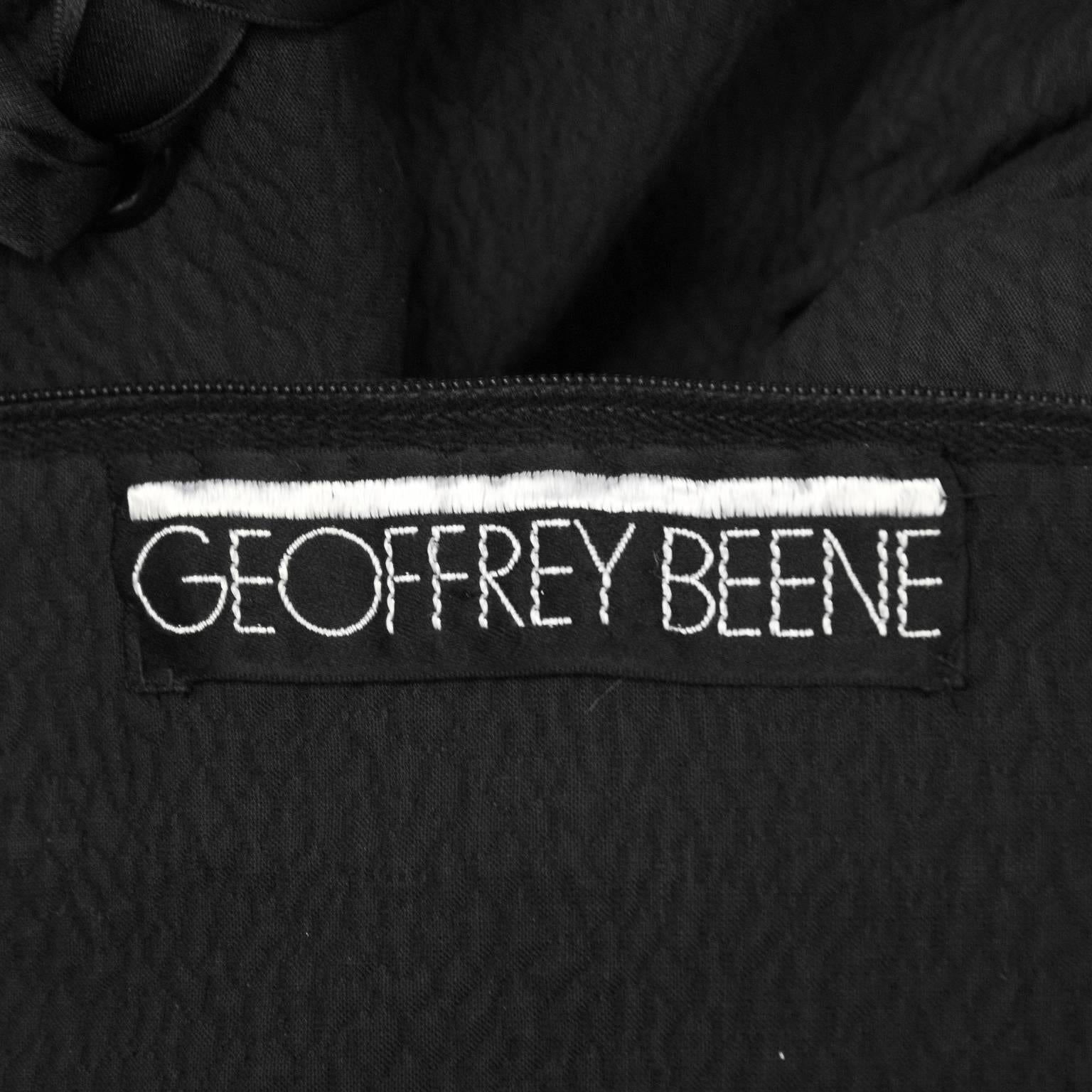 Women's 1960's Geoffrey Beene Black Cotton Pique Gown 