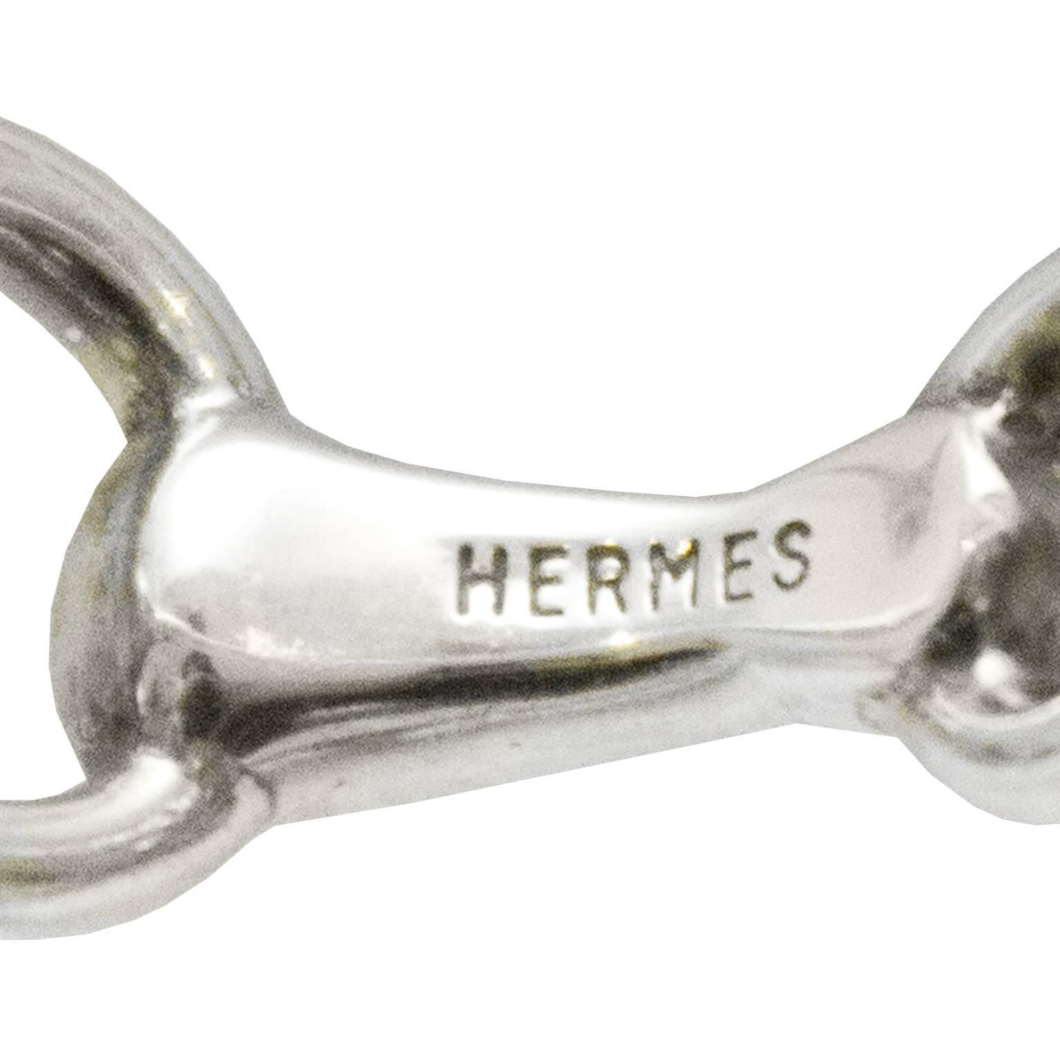 1980's Hermes Sterling Silver Ring In Excellent Condition For Sale In Toronto, Ontario