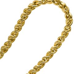 1980's Yves Saint Laurent YSL Twisted Rope Chain Necklace