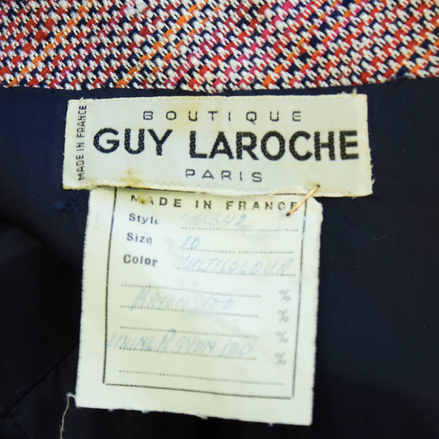 Women's 1960's Guy LaRoche Tweed Skirt Suit For Sale