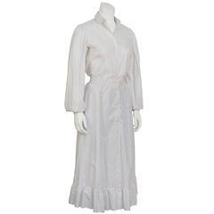 1970's Anne Klein Cotton Skirt Ensemble