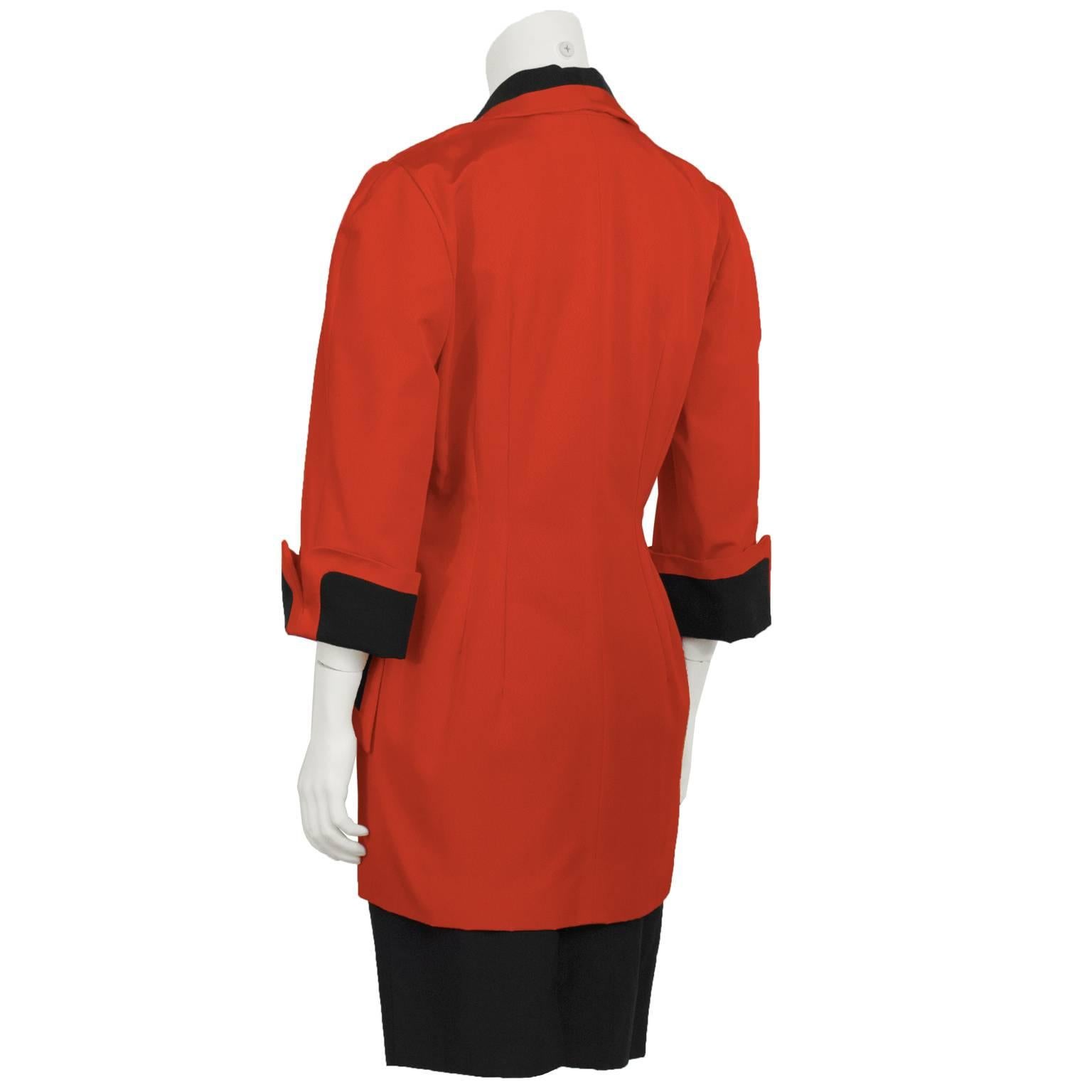 1980's Isabelle Allard Red Skirt Suit In Excellent Condition In Toronto, Ontario