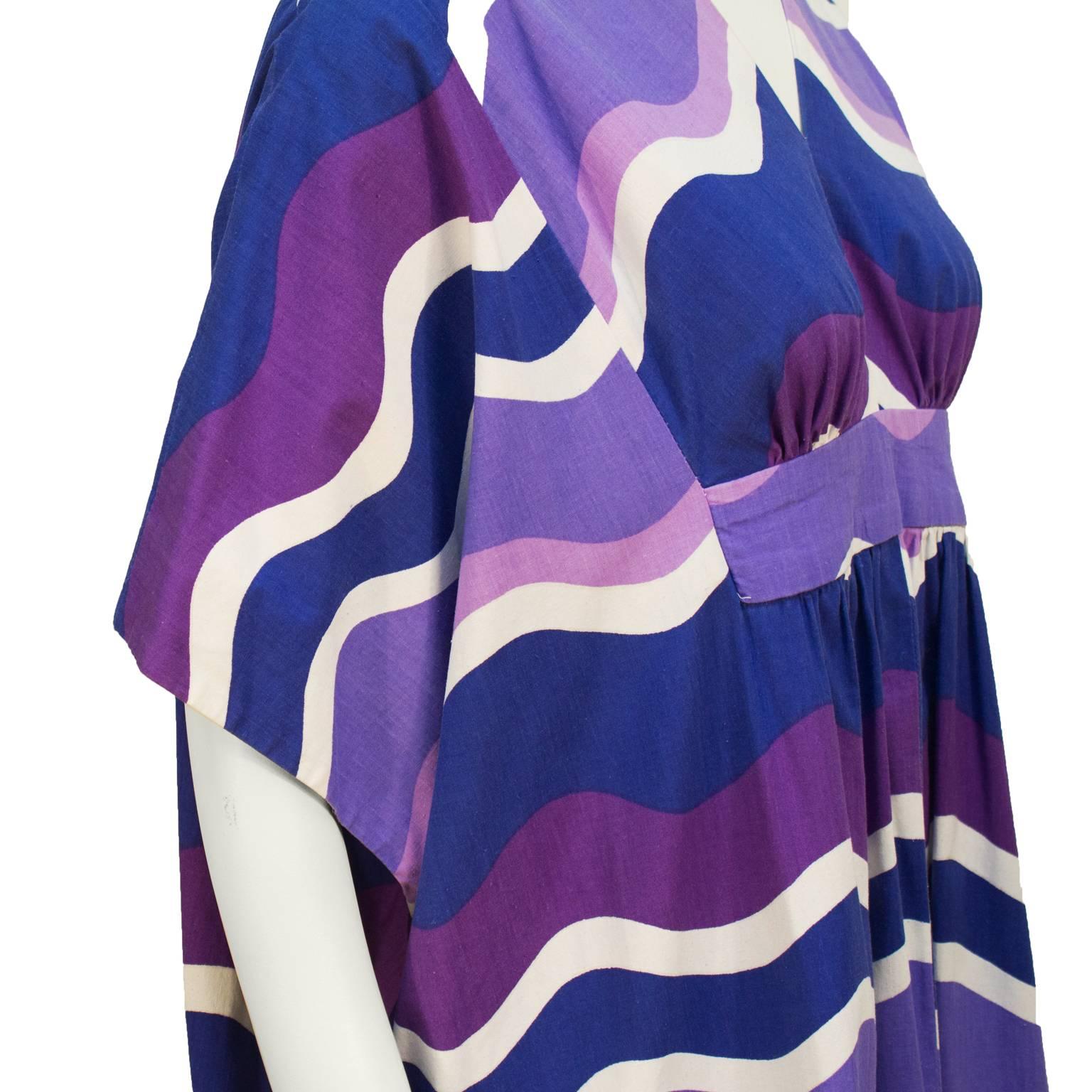Women's 1970's Purple Bohemian Kaftan For Sale
