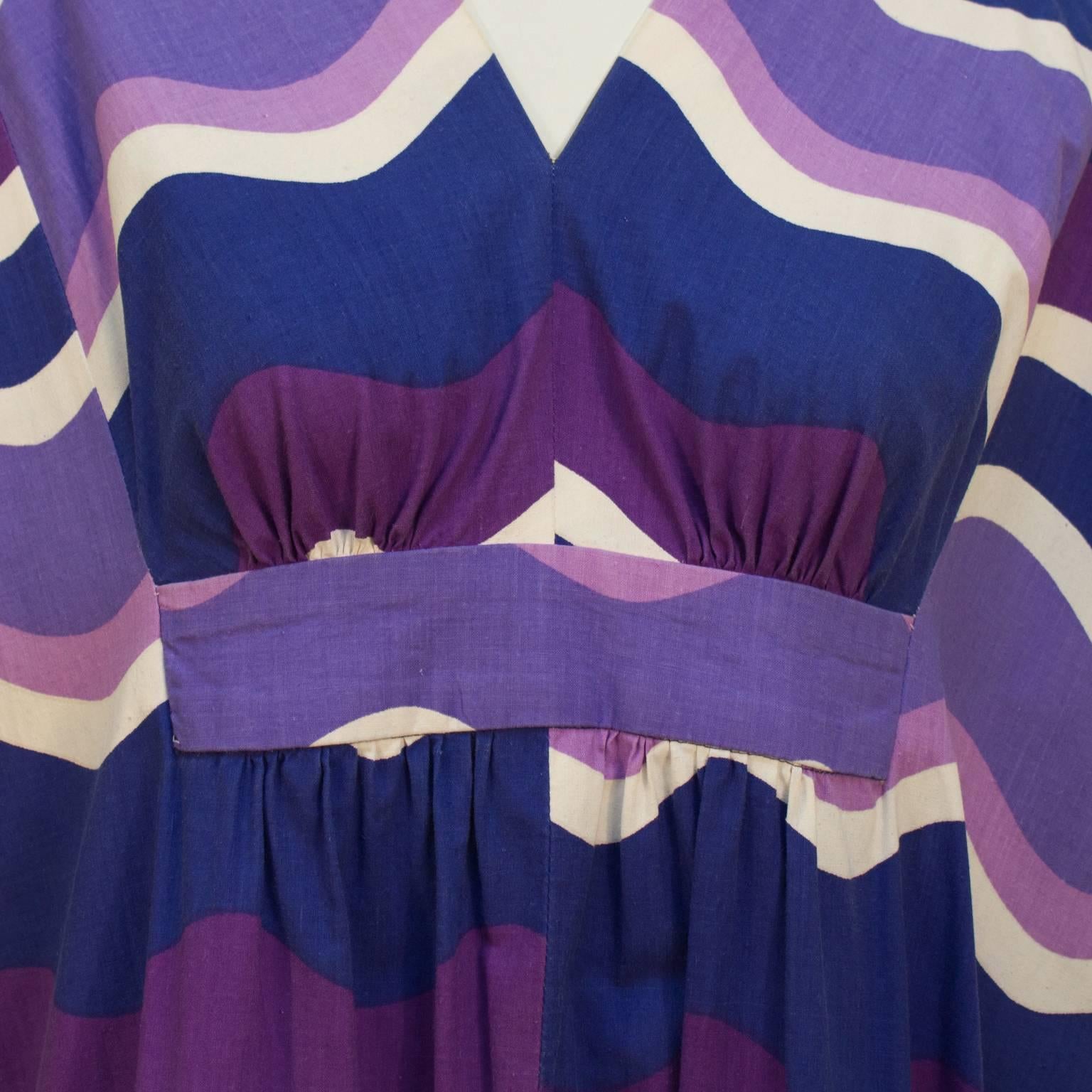 1970's Purple Bohemian Kaftan For Sale 1