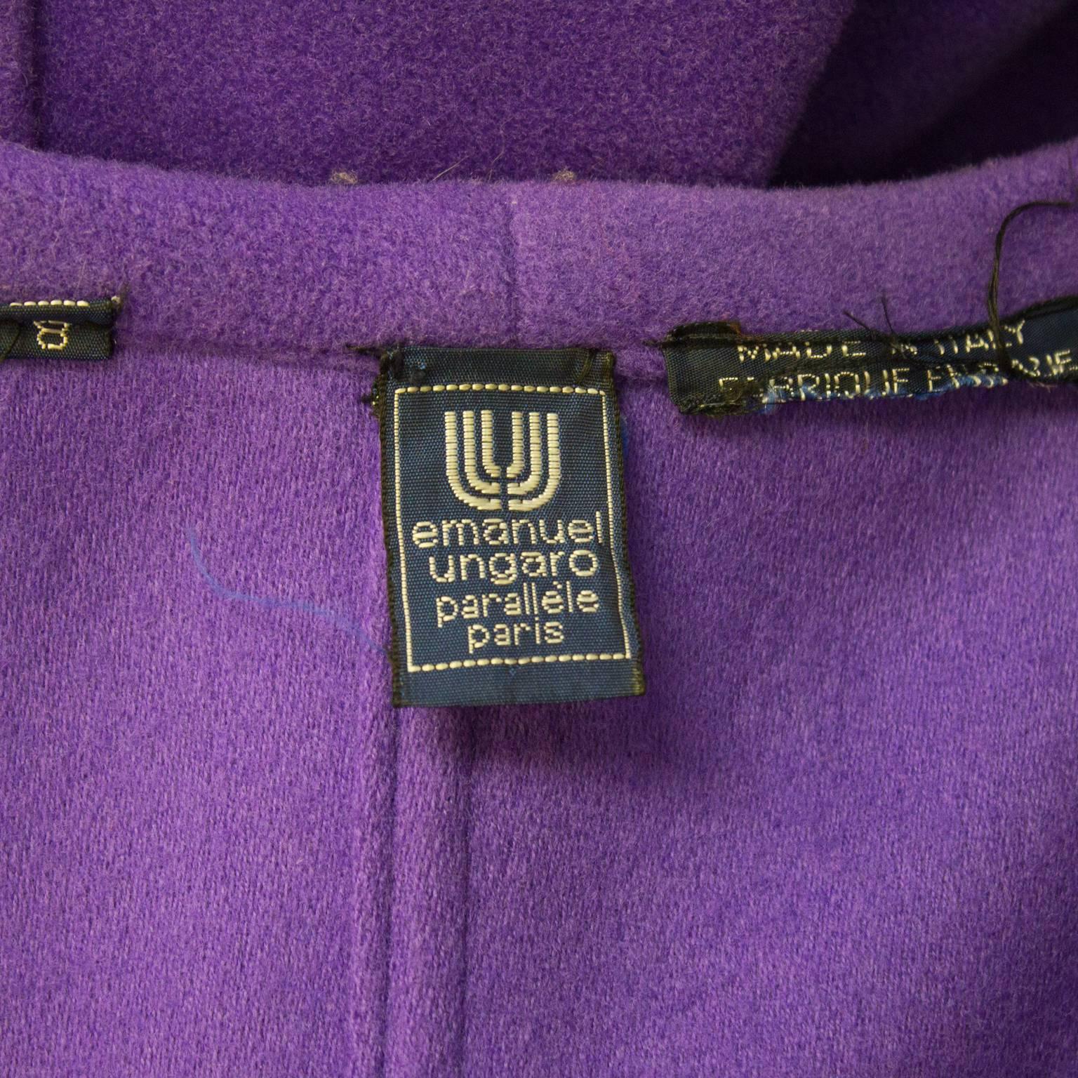 1980's Ungaro Purple Cocoon Jacket 1
