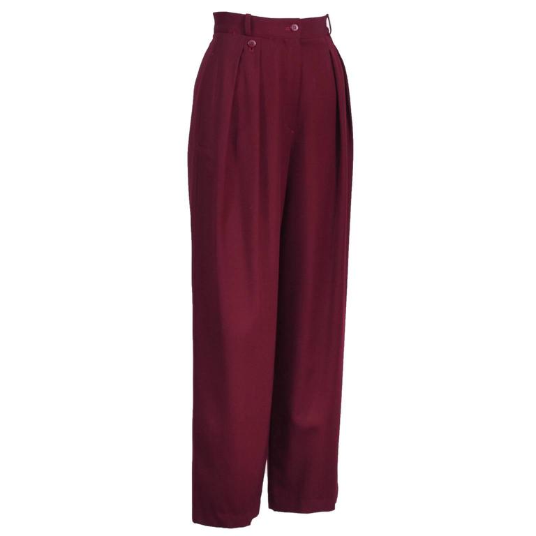 1980's Montana Eggplant Gabardine Pant Suit For Sale at 1stDibs ...