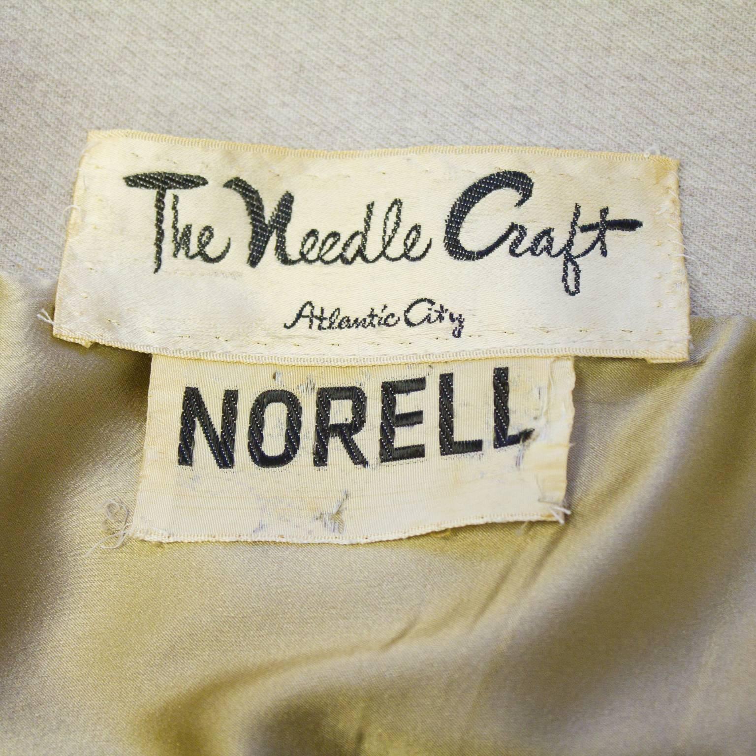 1960's Norell Beige Wool Skirt Suit  2