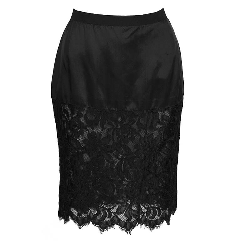 1980's Ungaro Black Fortuny Pleated Jacket With Lace Skirt For Sale at ...