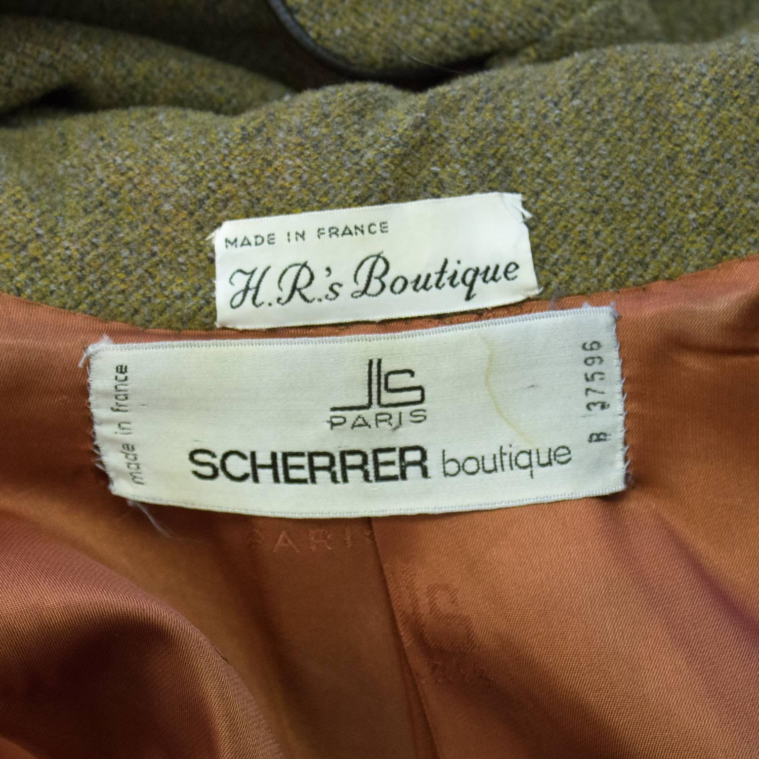 1960's Jean Louis Scherrer Double Breasted Maxi Coat 1