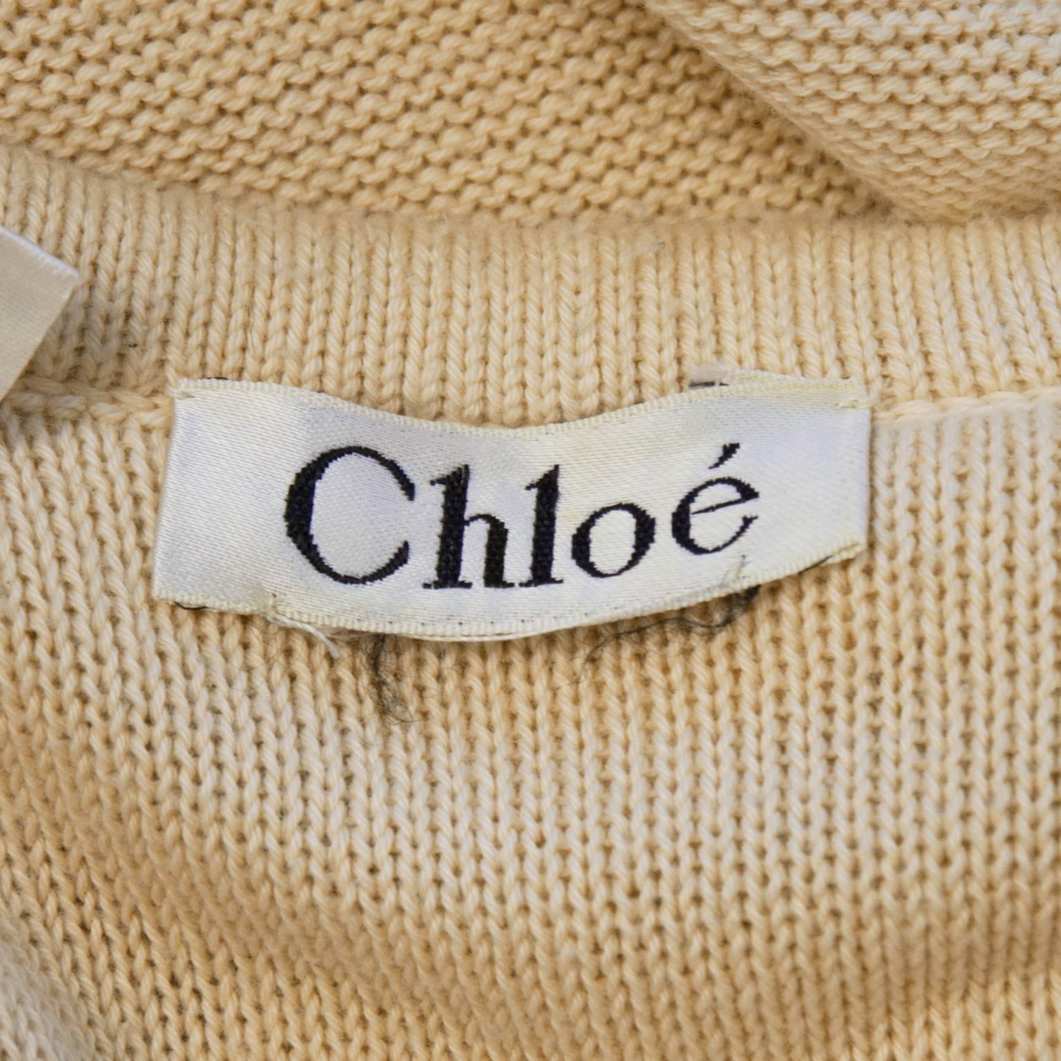 1980's Chloe Blush Knit Skirt Set 1