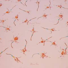 2006 Hermes "Fleurs de Fuchsia" Silk Scarf