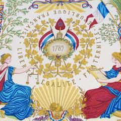 1989 Hermes "1789-Liberte, Egalite, Fraterinte" Silk Scarf