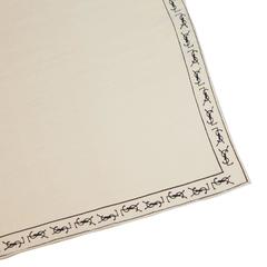 1970's Yves Saint Laurent YSL Cream Silk Pocket Square Scarf