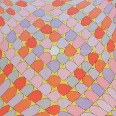 1970's Emilio Pucci Pastel Silk Chiffon Scarf